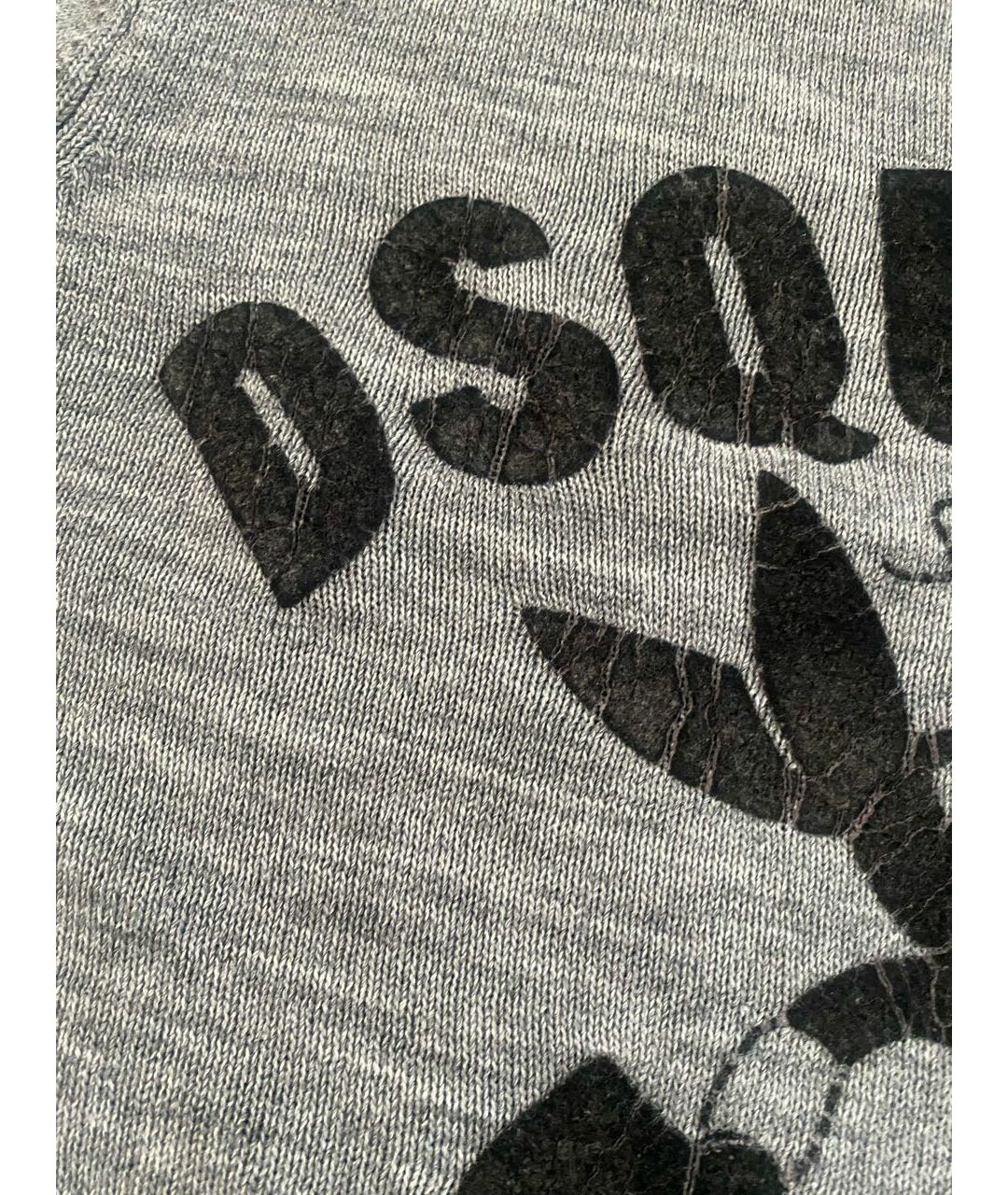 DSQUARED2 Серый хлопковый джемпер / свитер, фото 4