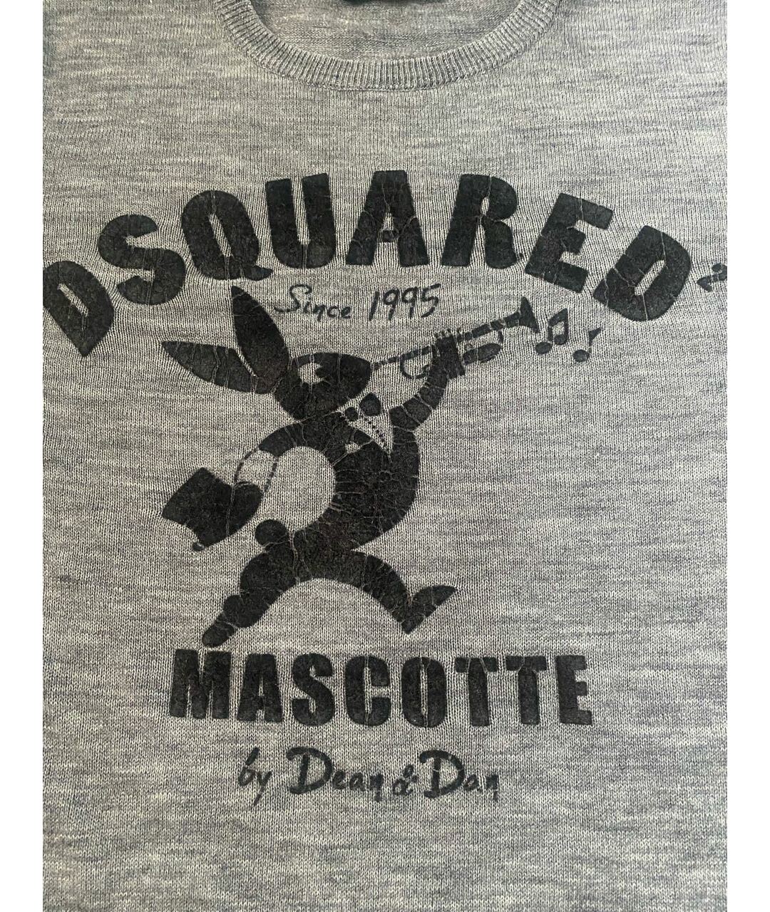 DSQUARED2 Серый хлопковый джемпер / свитер, фото 2