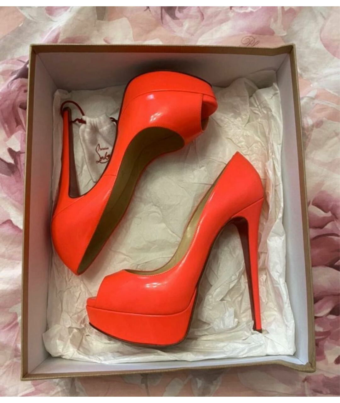 CHRISTIAN LOUBOUTIN Розовые кожаные туфли, фото 2