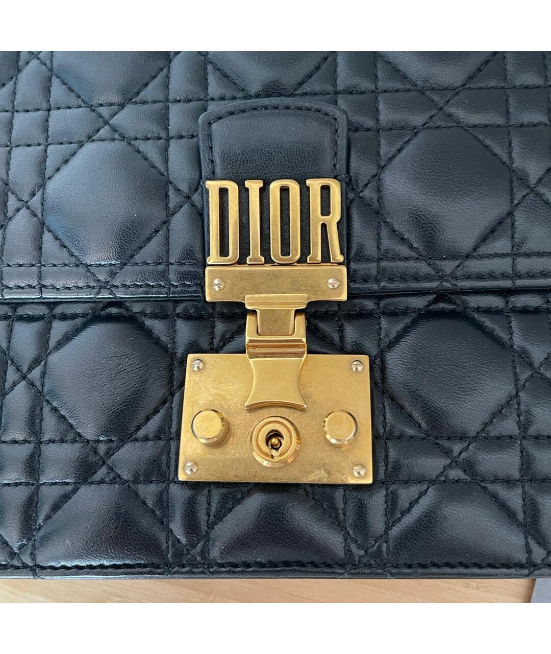 CHRISTIAN DIOR PRE-OWNED Темно-синяя кожаная сумка тоут, фото 4