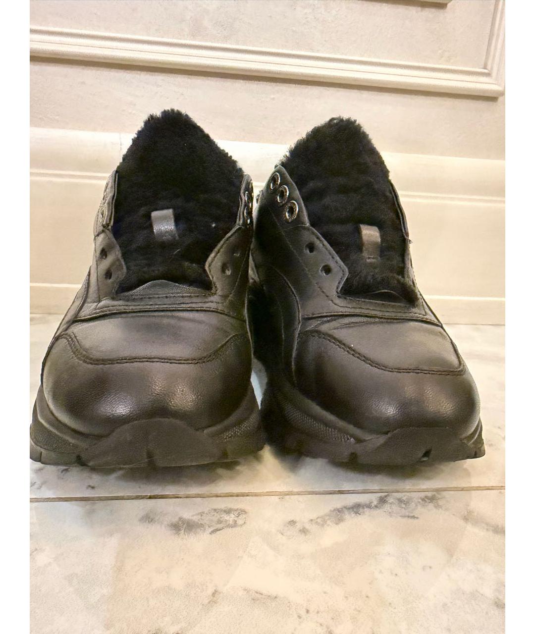 BOGNER Черные кожаные кроссовки, фото 2