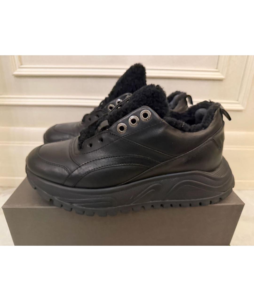 BOGNER Черные кожаные кроссовки, фото 3