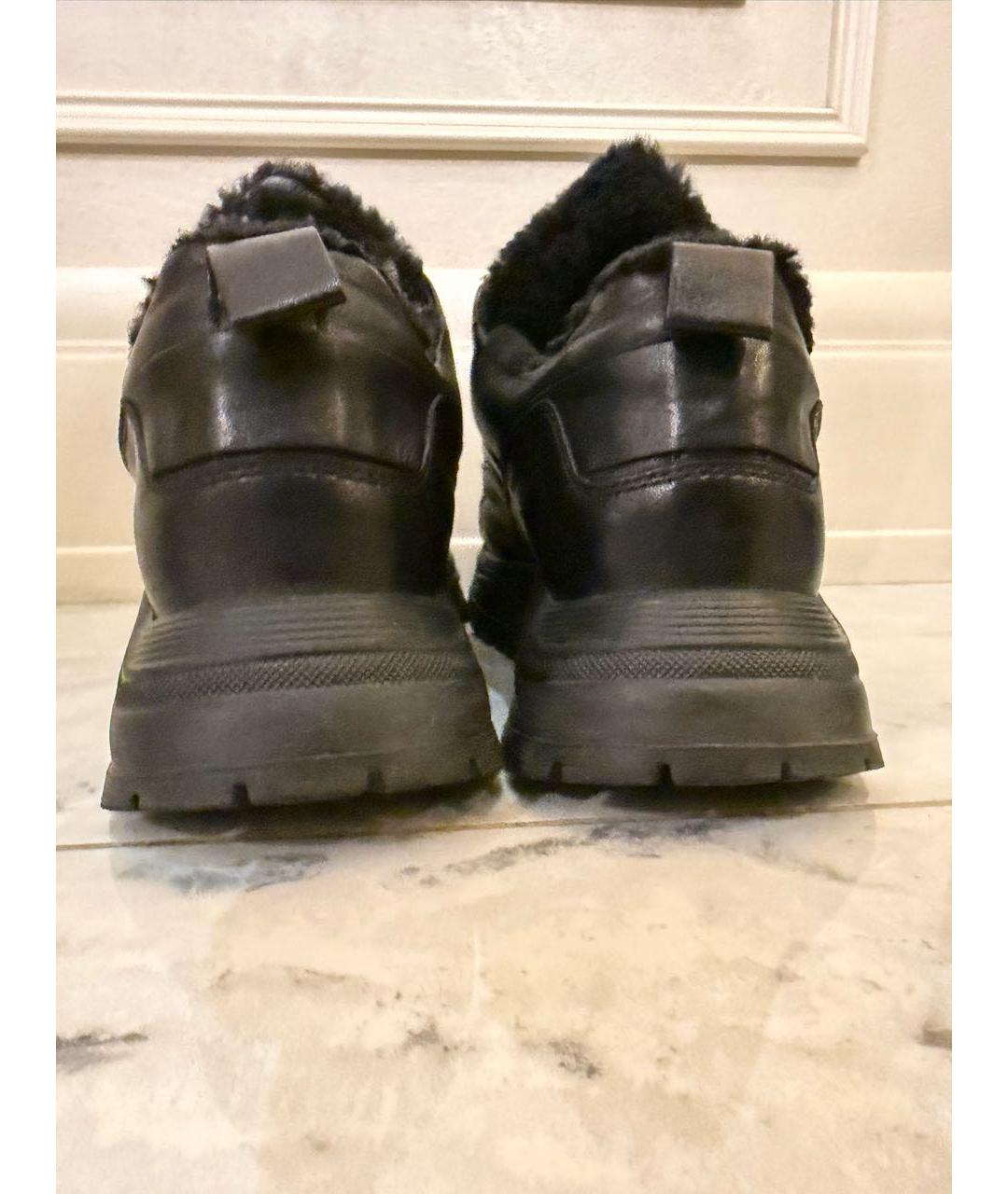 BOGNER Черные кожаные кроссовки, фото 4