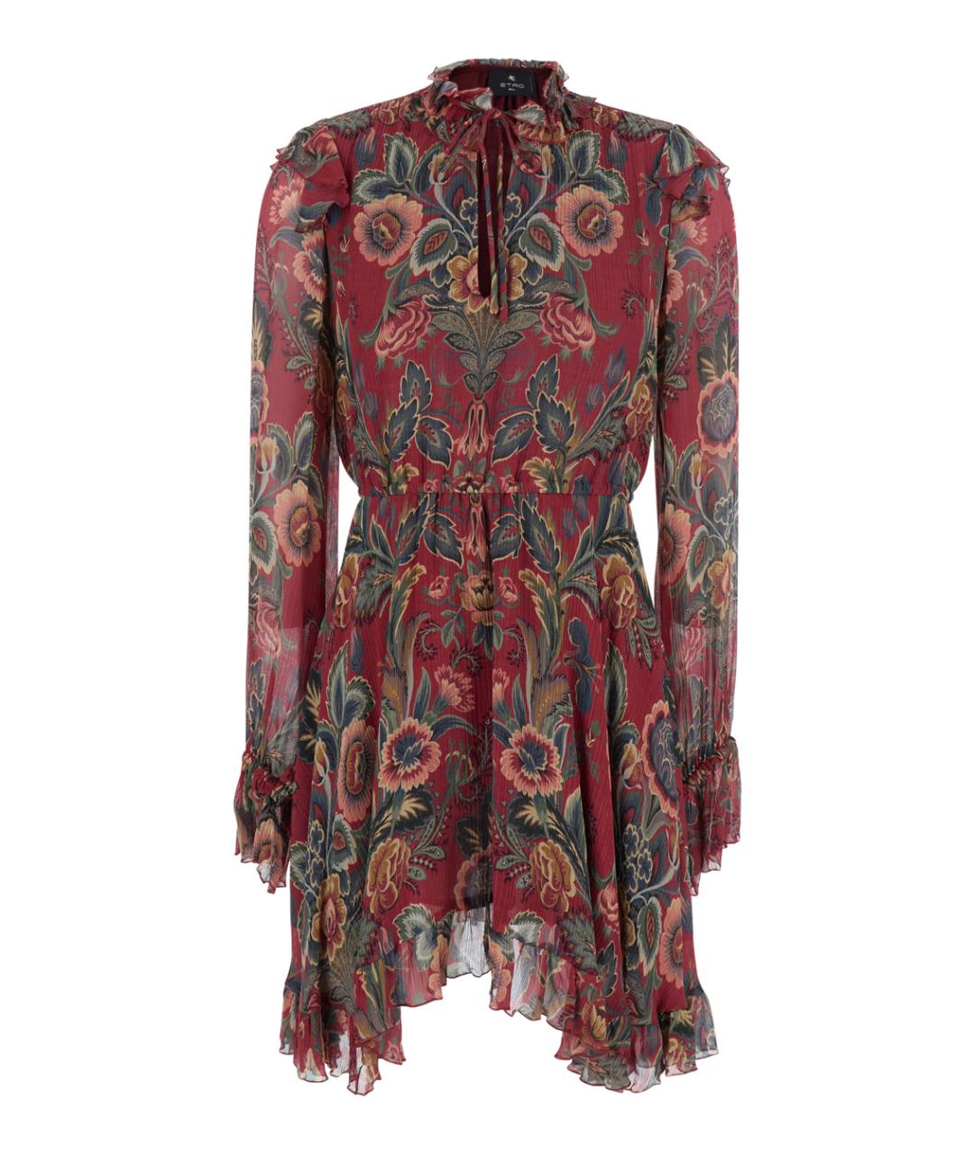 ETRO Красное вискозное повседневное платье, фото 1