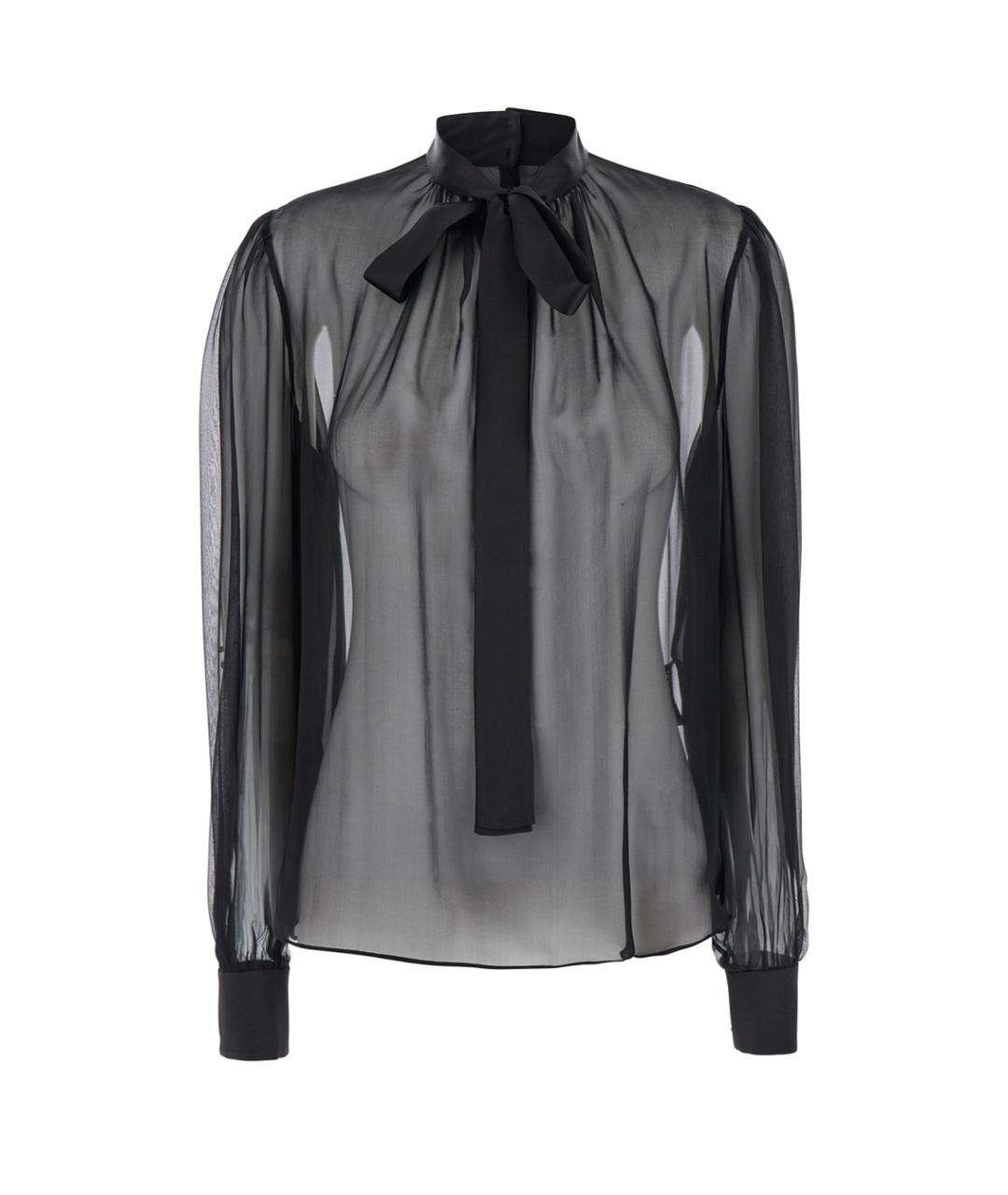DOLCE&GABBANA Черная шелковая блузы, фото 1