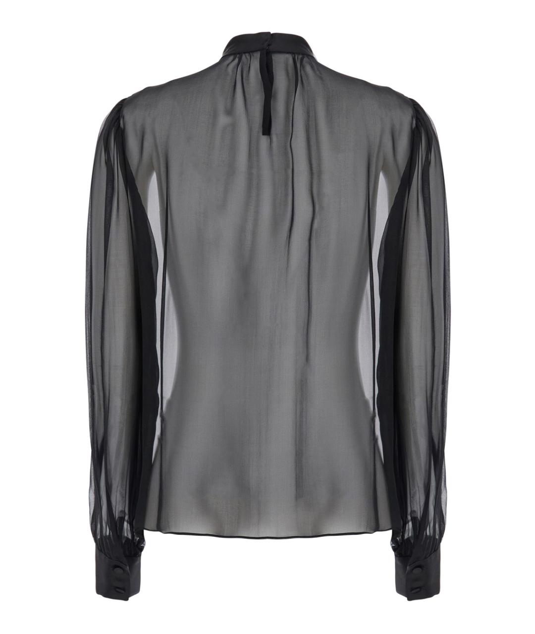 DOLCE&GABBANA Черная шелковая блузы, фото 2