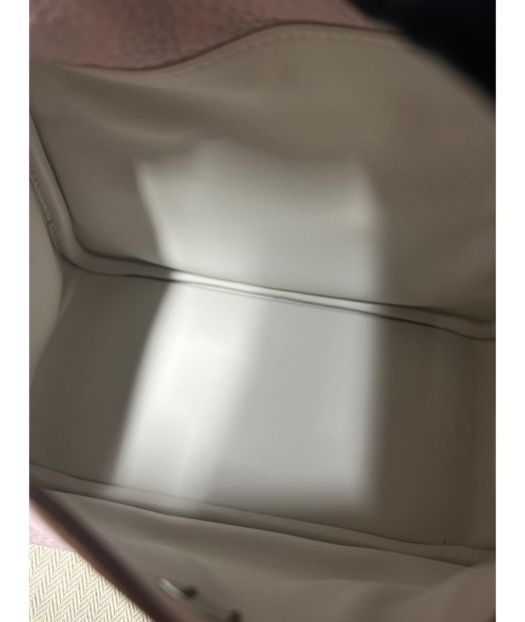 HERMES Фиолетовая кожаная сумка с короткими ручками, фото 9