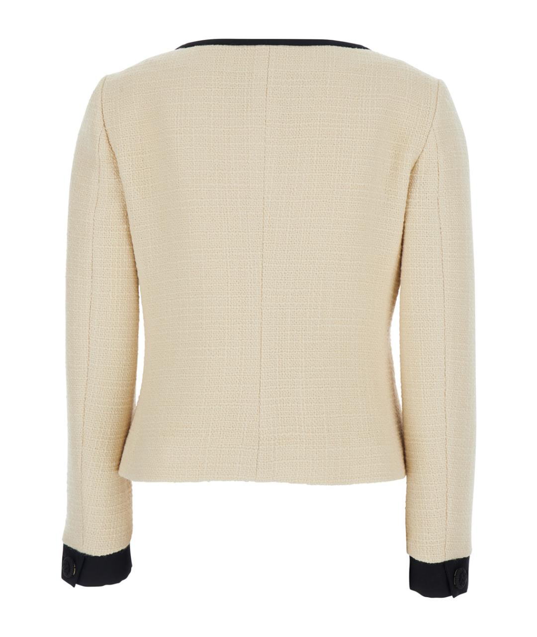 VALENTINO Бежевый шерстяной жакет/пиджак, фото 2