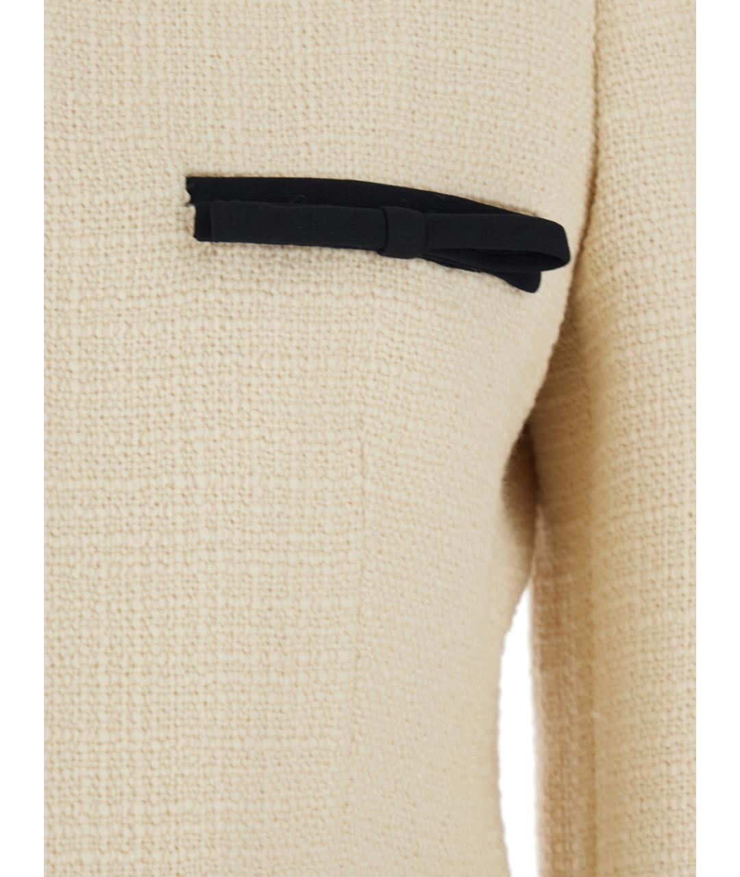 VALENTINO Бежевый шерстяной жакет/пиджак, фото 3