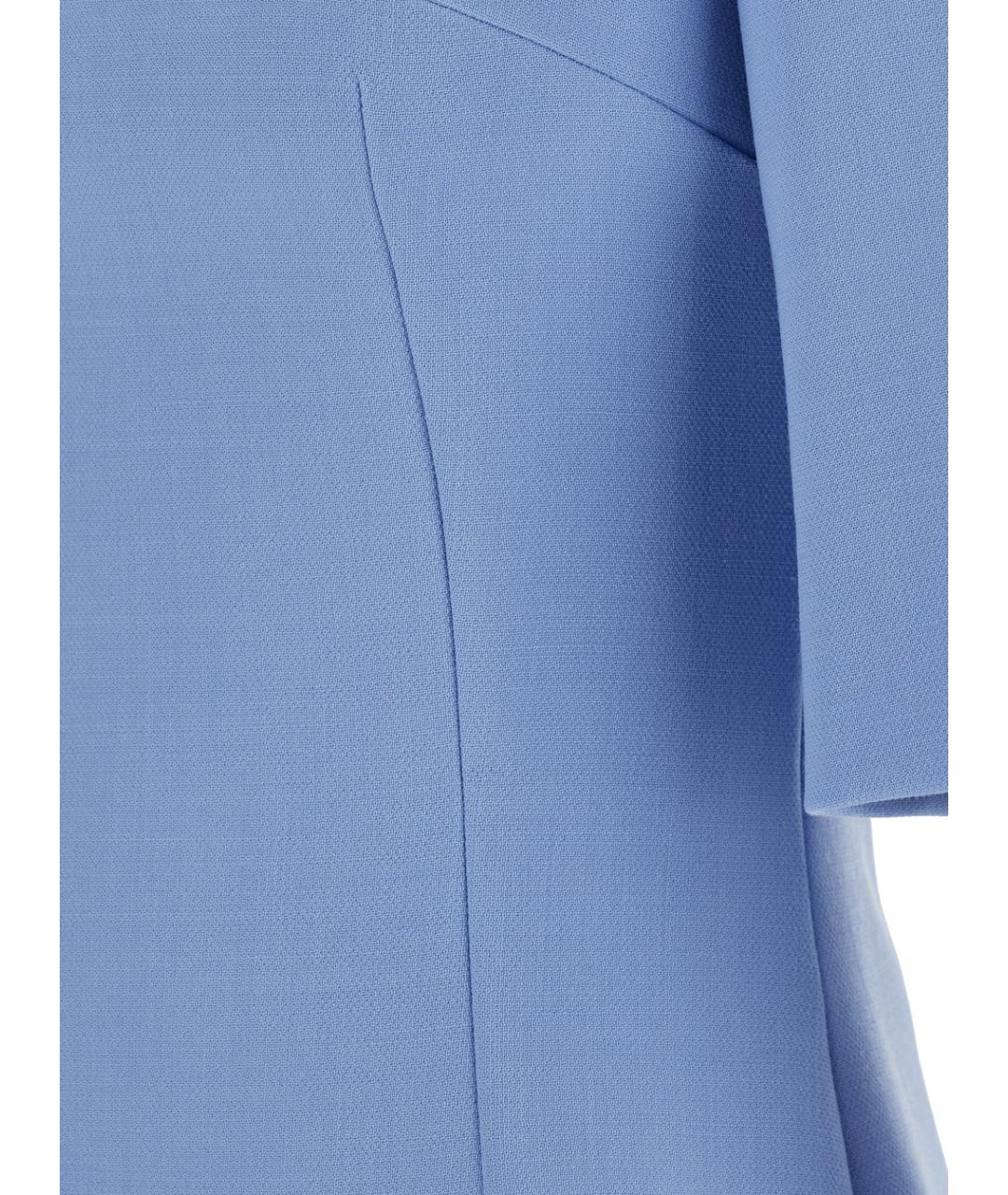 DOLCE&GABBANA Голубое шерстяное повседневное платье, фото 3