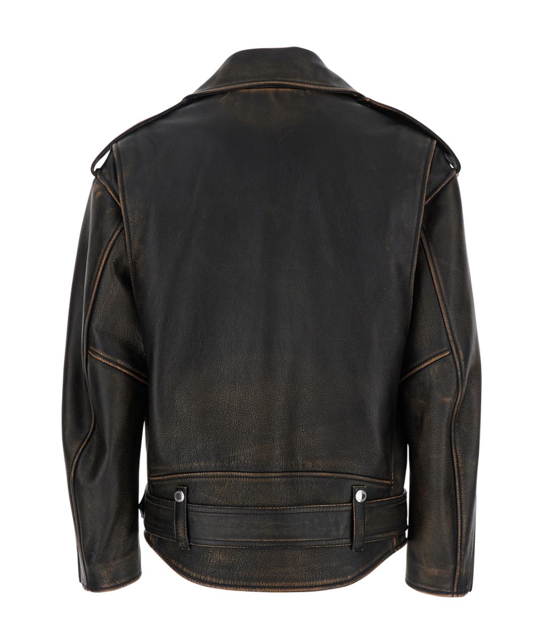 ALEXANDER MCQUEEN Коричневая кожаная куртка, фото 2