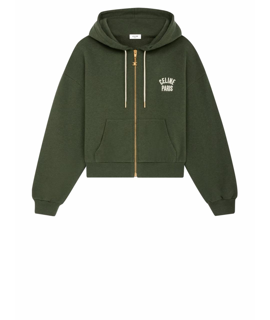 CELINE Хаки кашемировый джемпер / свитер, фото 1