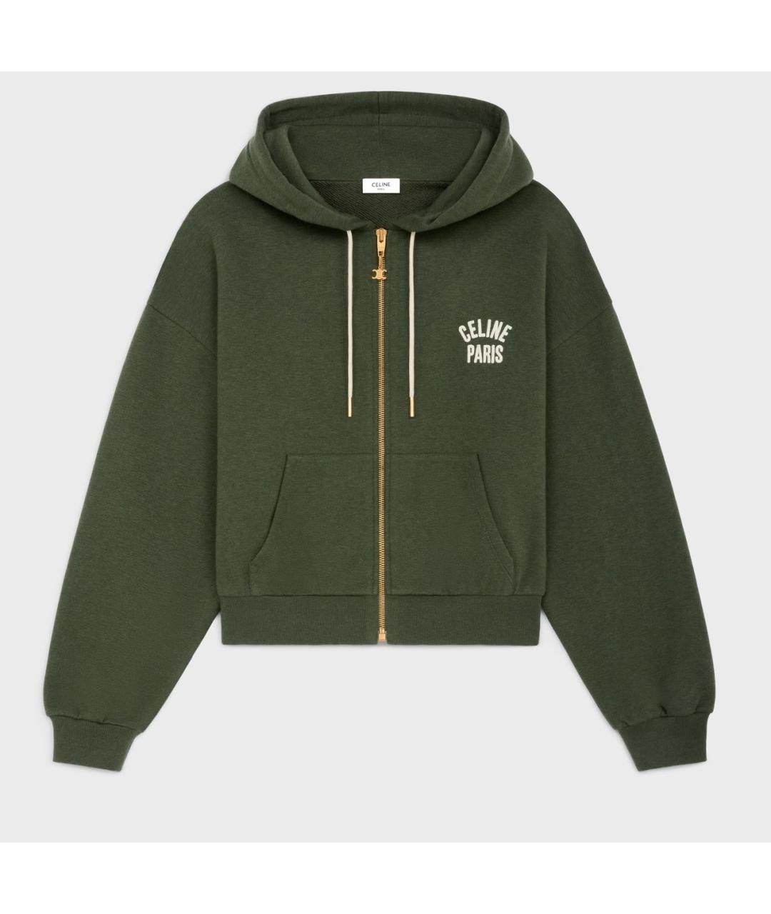 CELINE Хаки кашемировый джемпер / свитер, фото 3