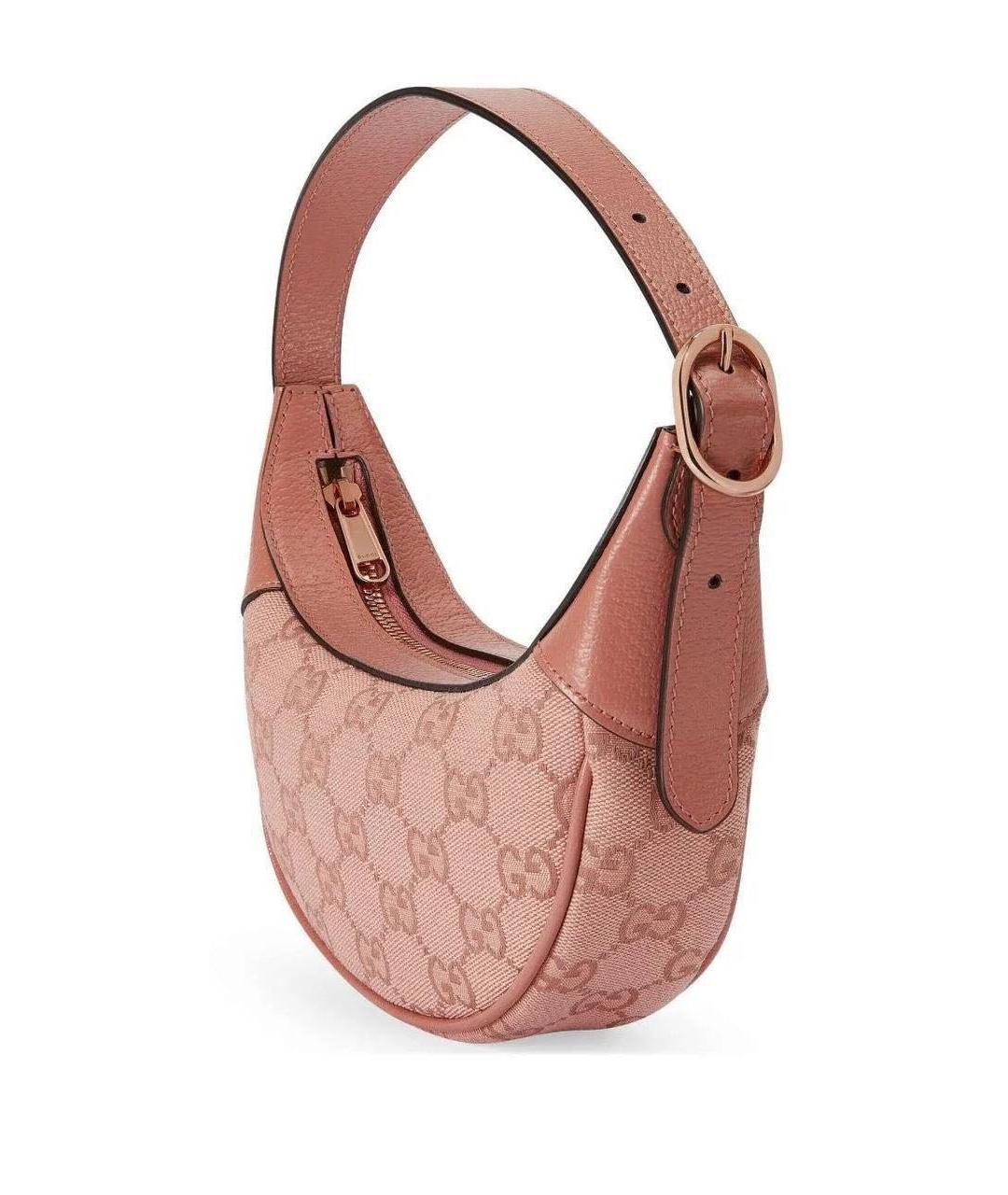 GUCCI Коралловая кожаная сумка с короткими ручками, фото 8