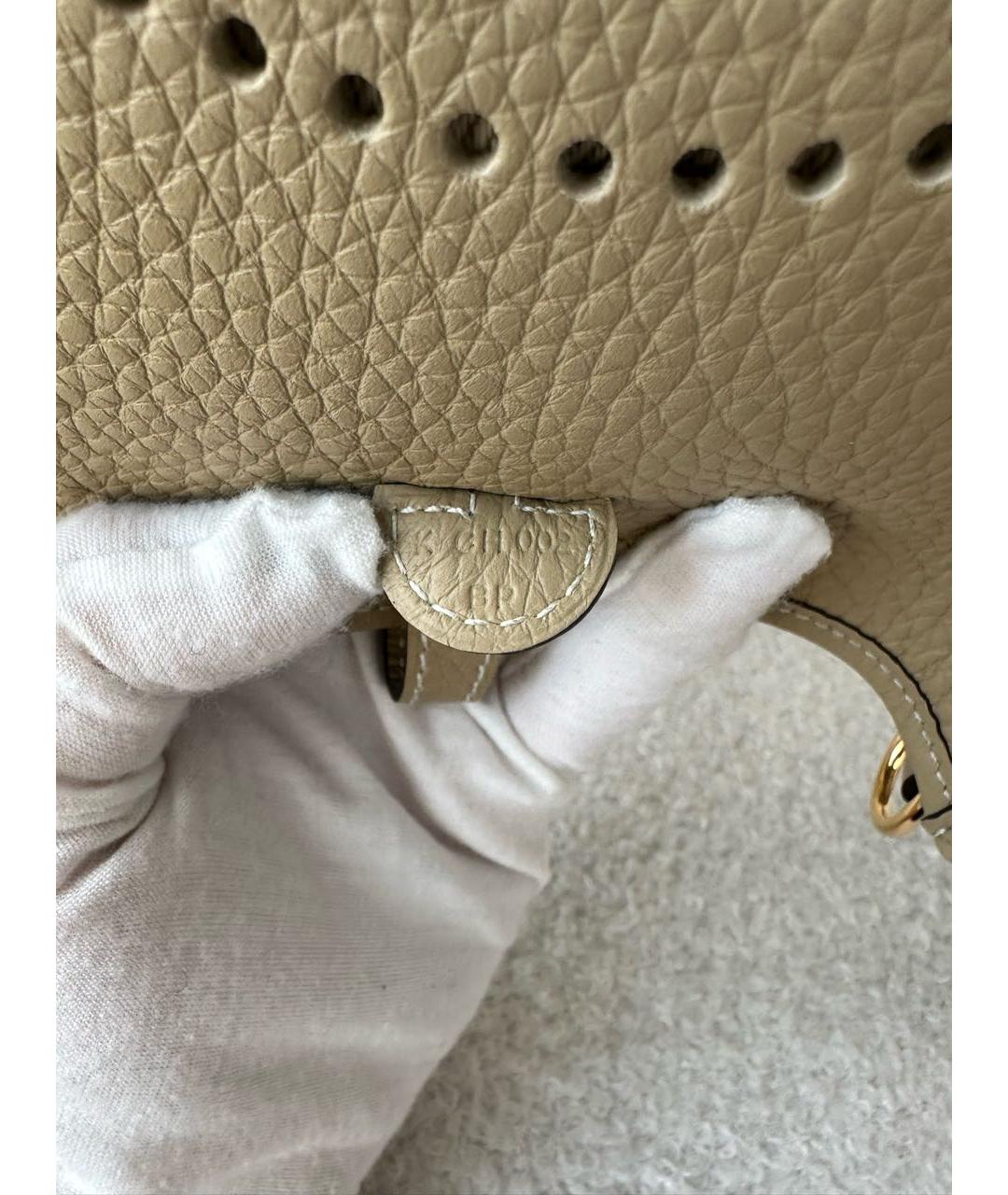 HERMES Бежевая кожаная сумка через плечо, фото 5