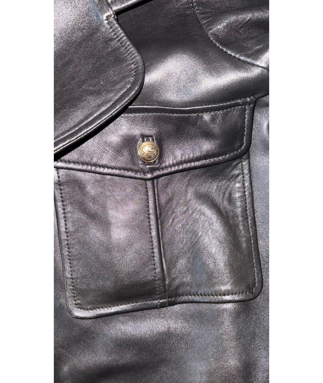 SANDRO Черная кожаная куртка, фото 4