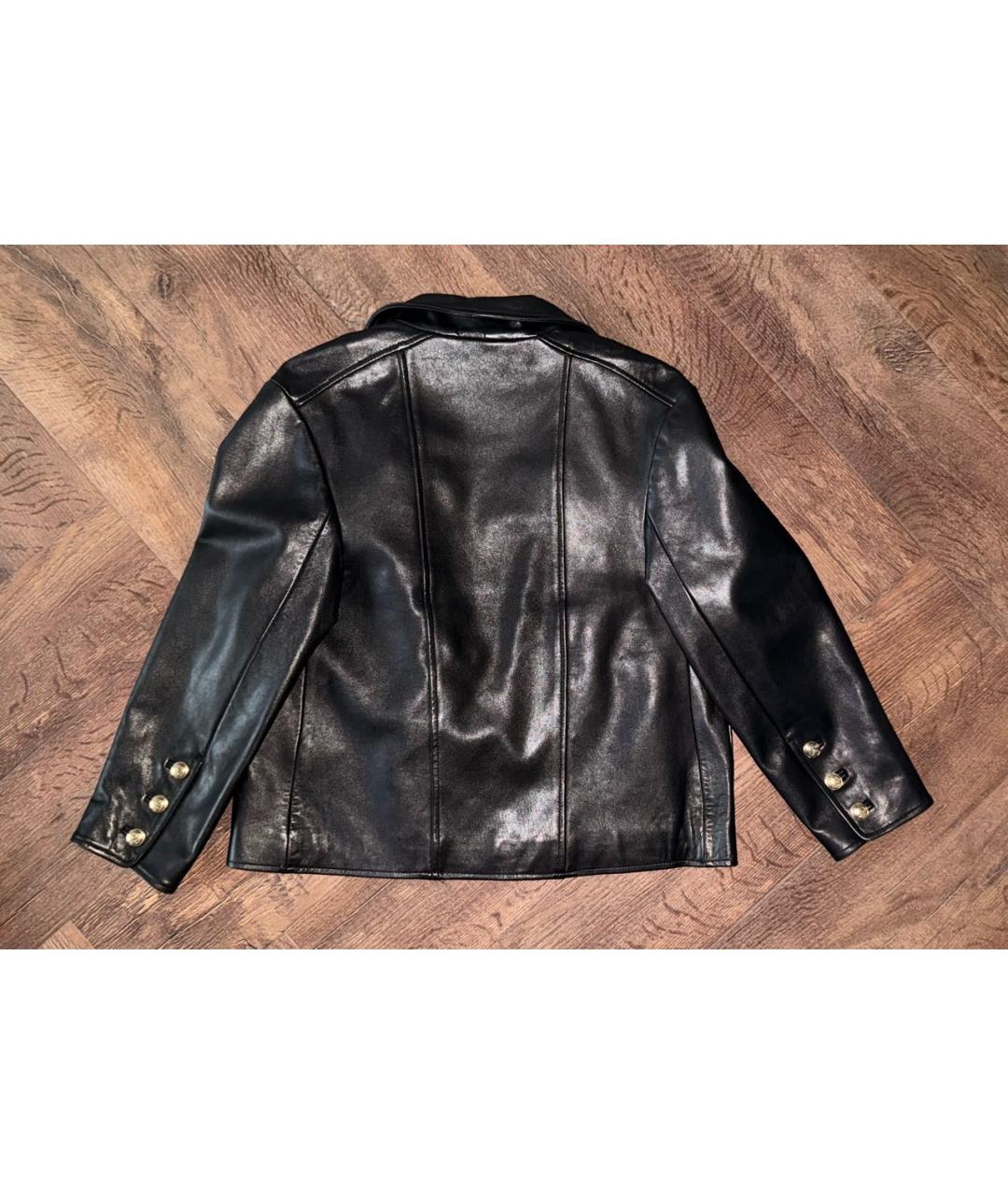 SANDRO Черная кожаная куртка, фото 2