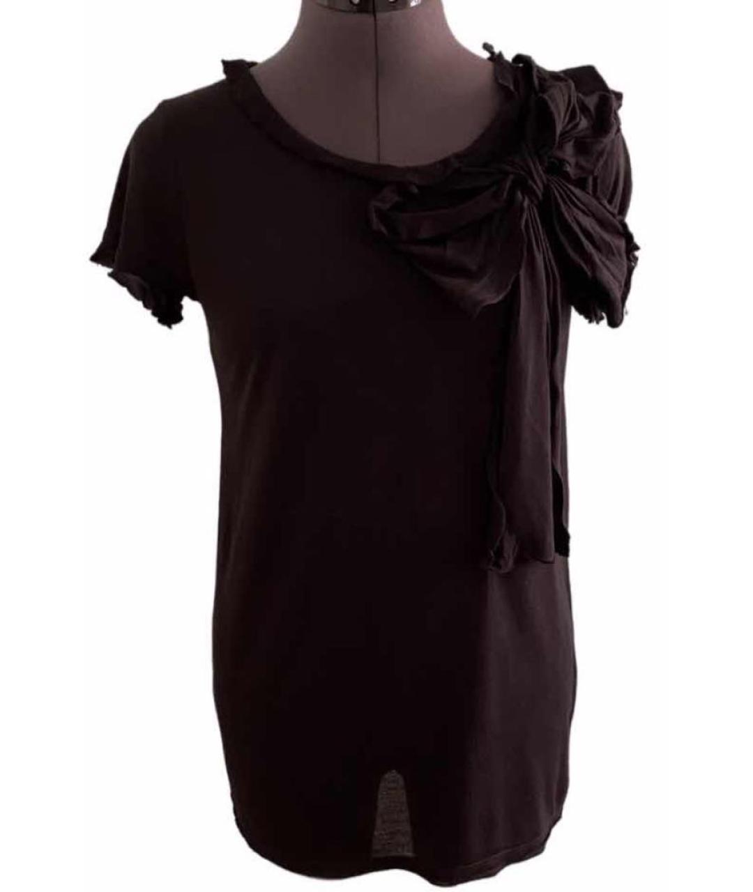 RED VALENTINO Черная футболка, фото 5