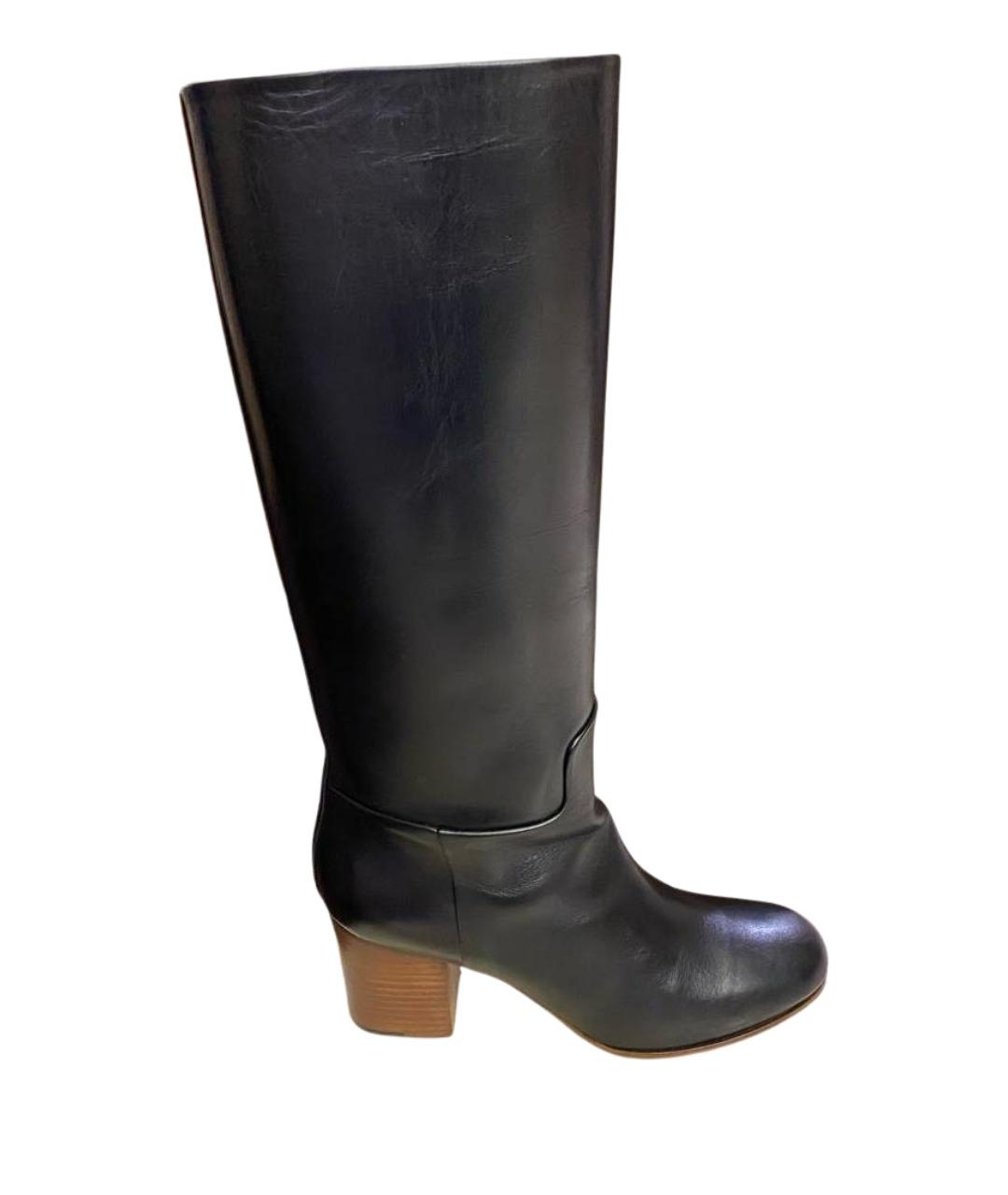 CELINE Черные кожаные сапоги, фото 1