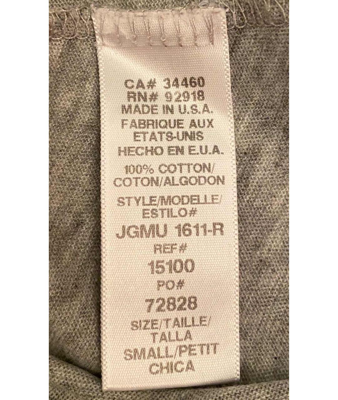 JUICY COUTURE Серая хлопковая футболка, фото 6