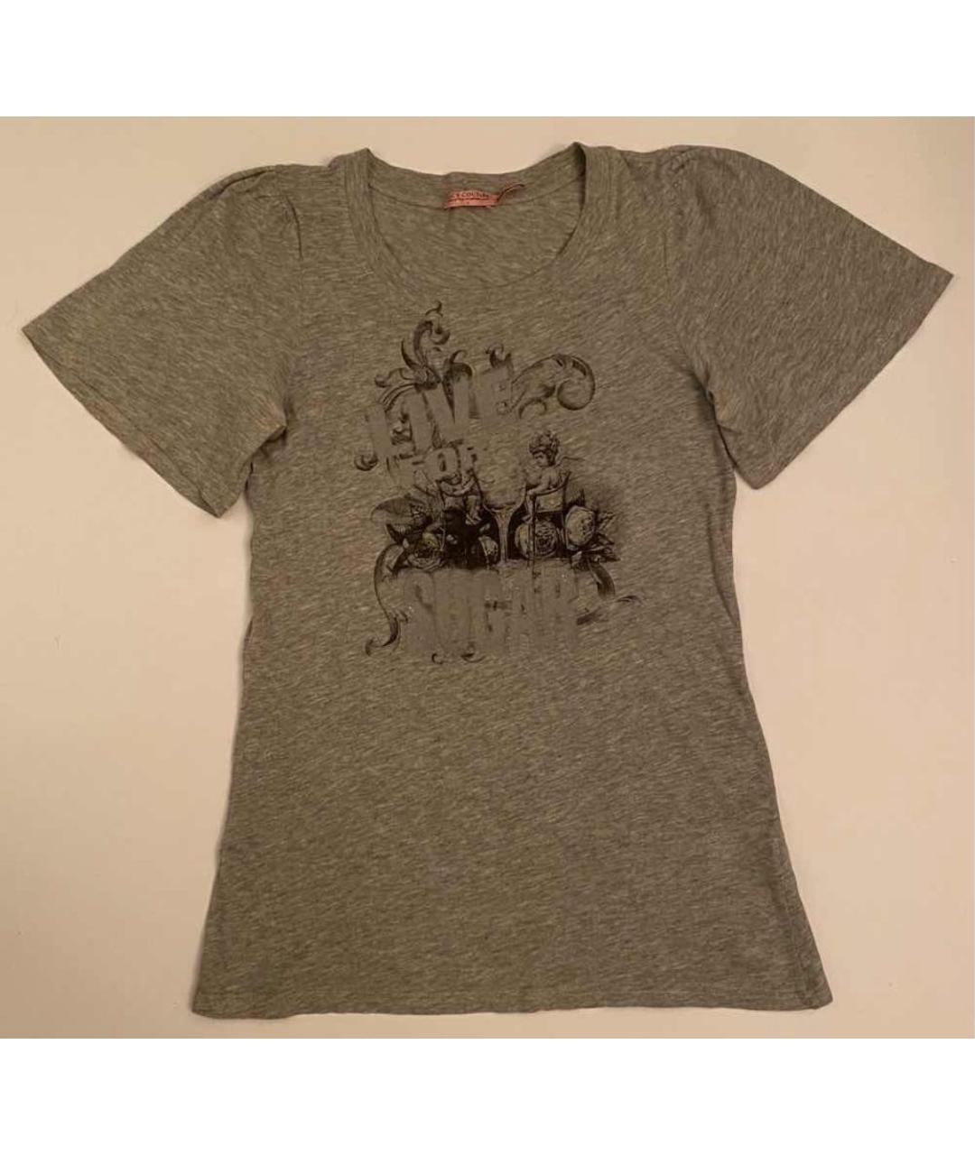 JUICY COUTURE Серая хлопковая футболка, фото 3