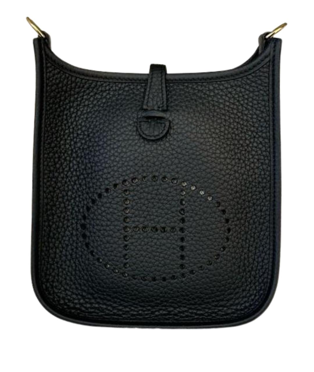 HERMES Черная кожаная сумка через плечо, фото 1