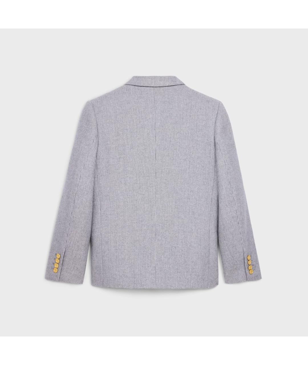 CELINE Серый шерстяной жакет/пиджак, фото 3