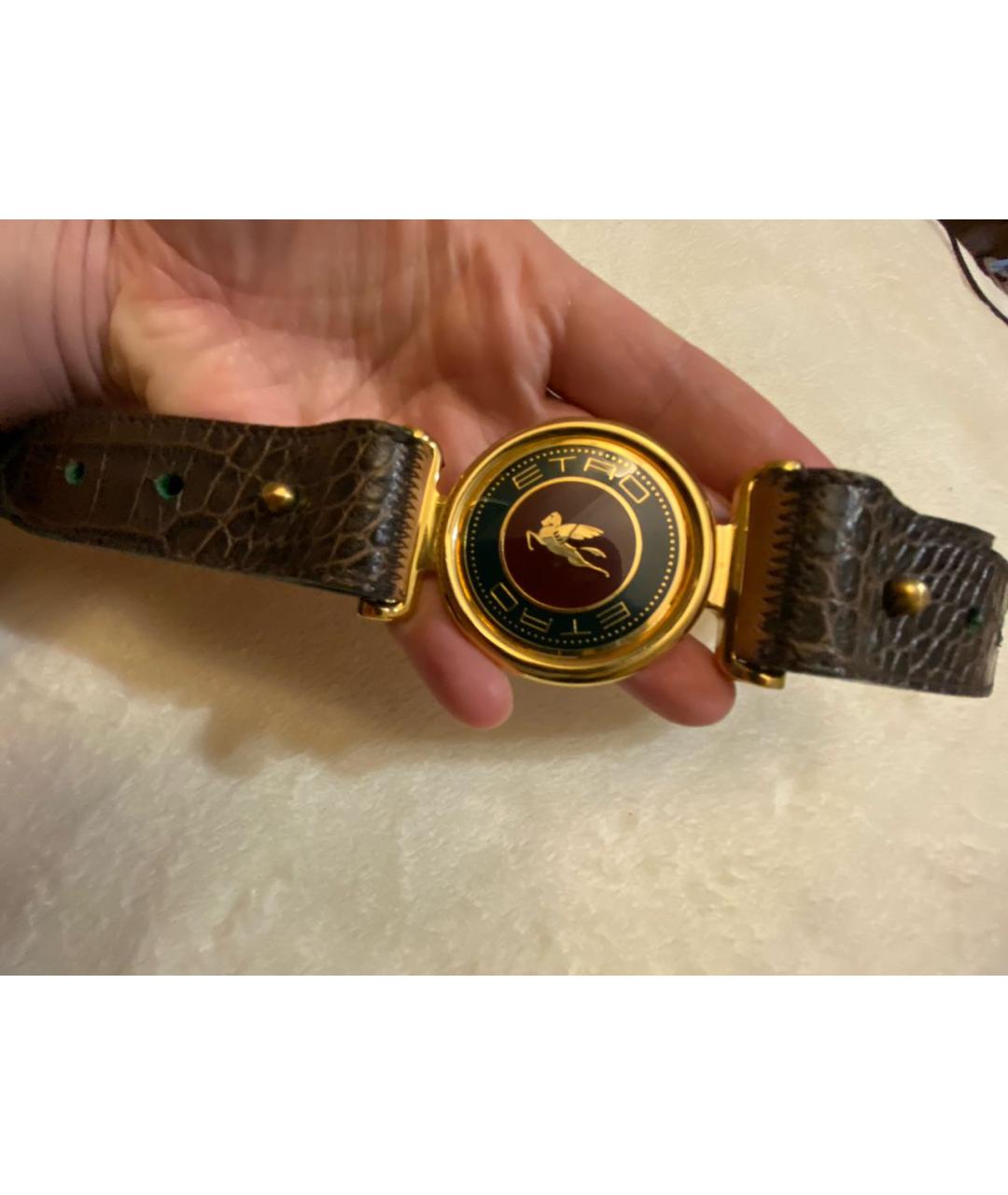 ETRO Коричневый кожаный ремень, фото 4