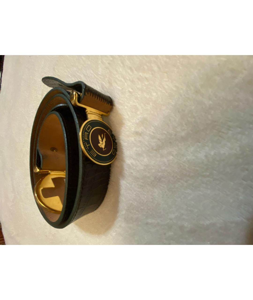 ETRO Коричневый кожаный ремень, фото 5