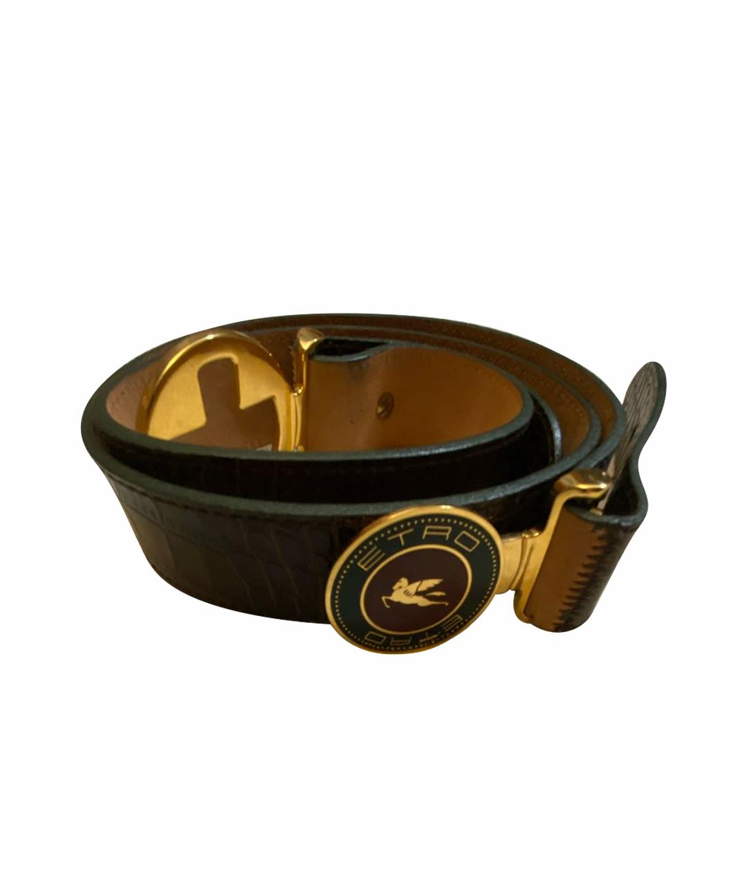 ETRO Коричневый кожаный ремень, фото 1