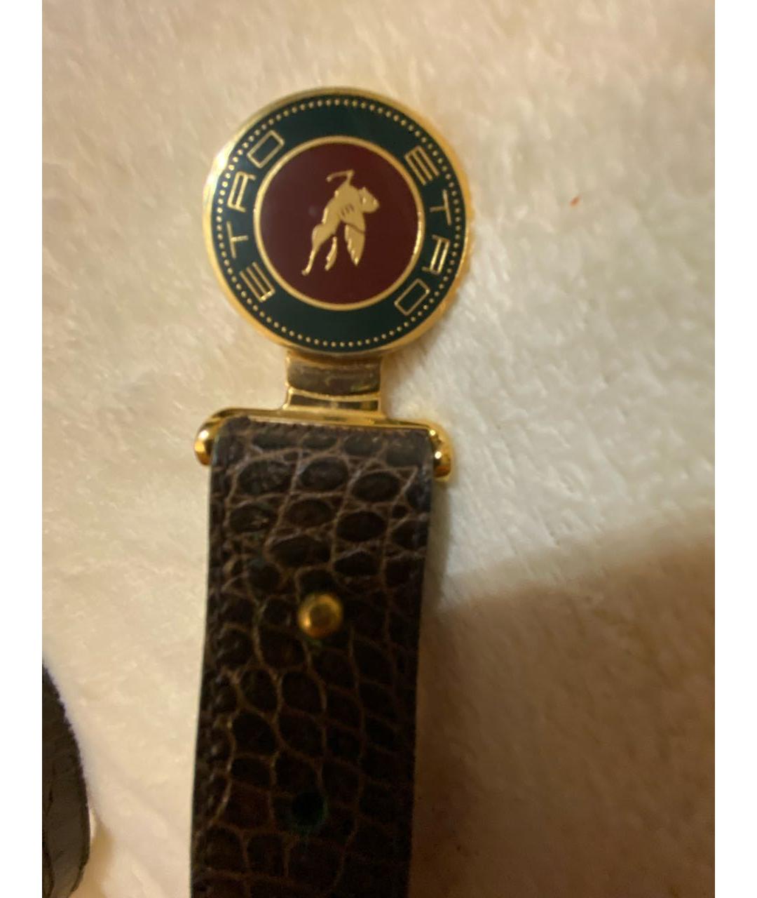 ETRO Коричневый кожаный ремень, фото 2