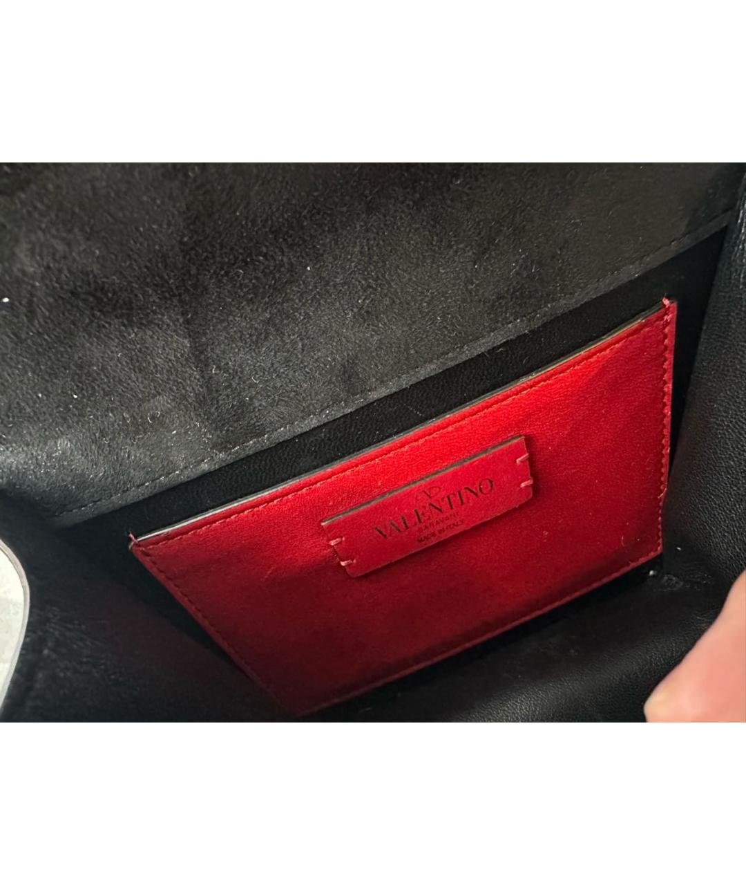 VALENTINO Черная сумка через плечо из лакированной кожи, фото 5