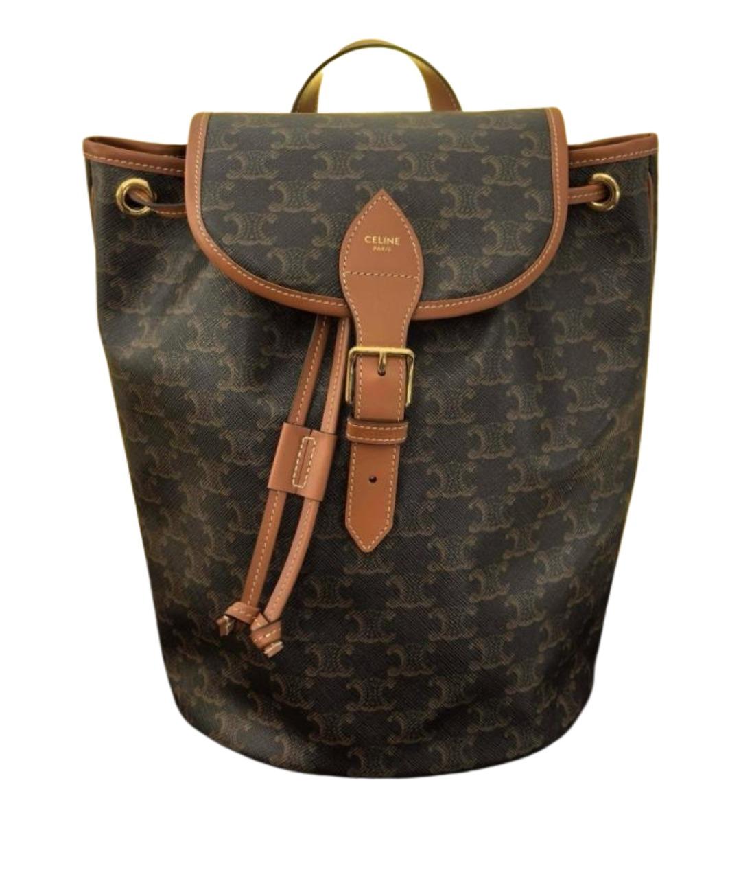 CELINE Коричневый рюкзак из искусственной кожи, фото 1