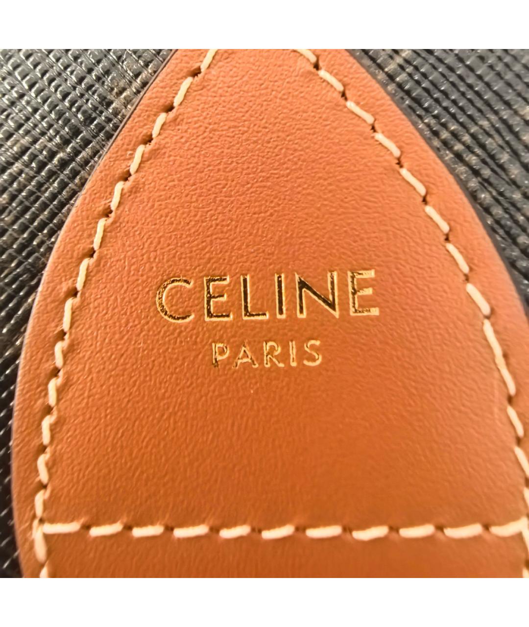 CELINE Коричневый рюкзак из искусственной кожи, фото 8