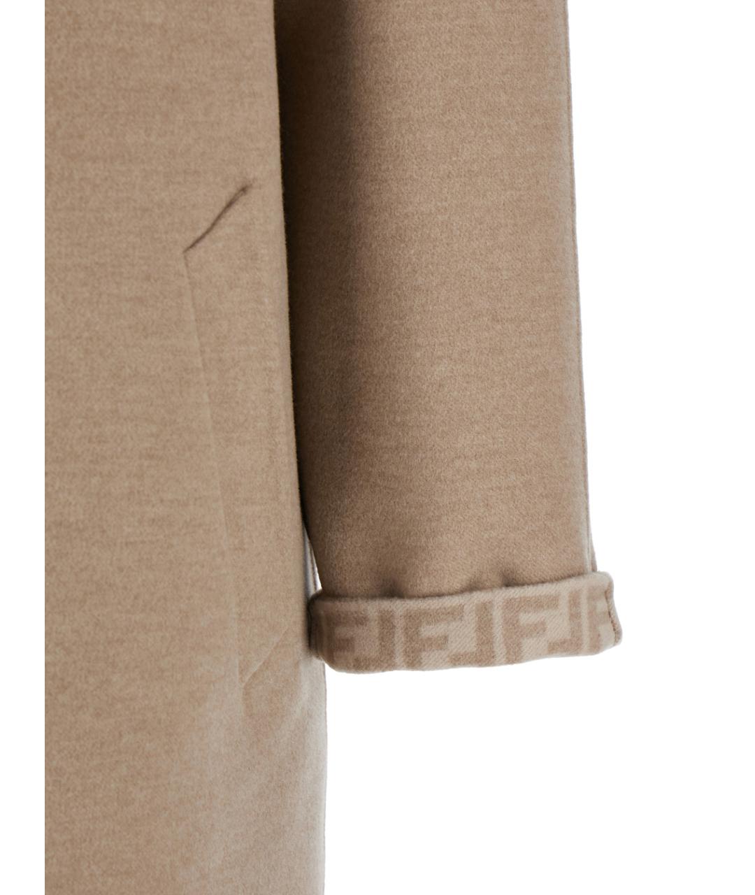 FENDI Бежевое шерстяное пальто, фото 2