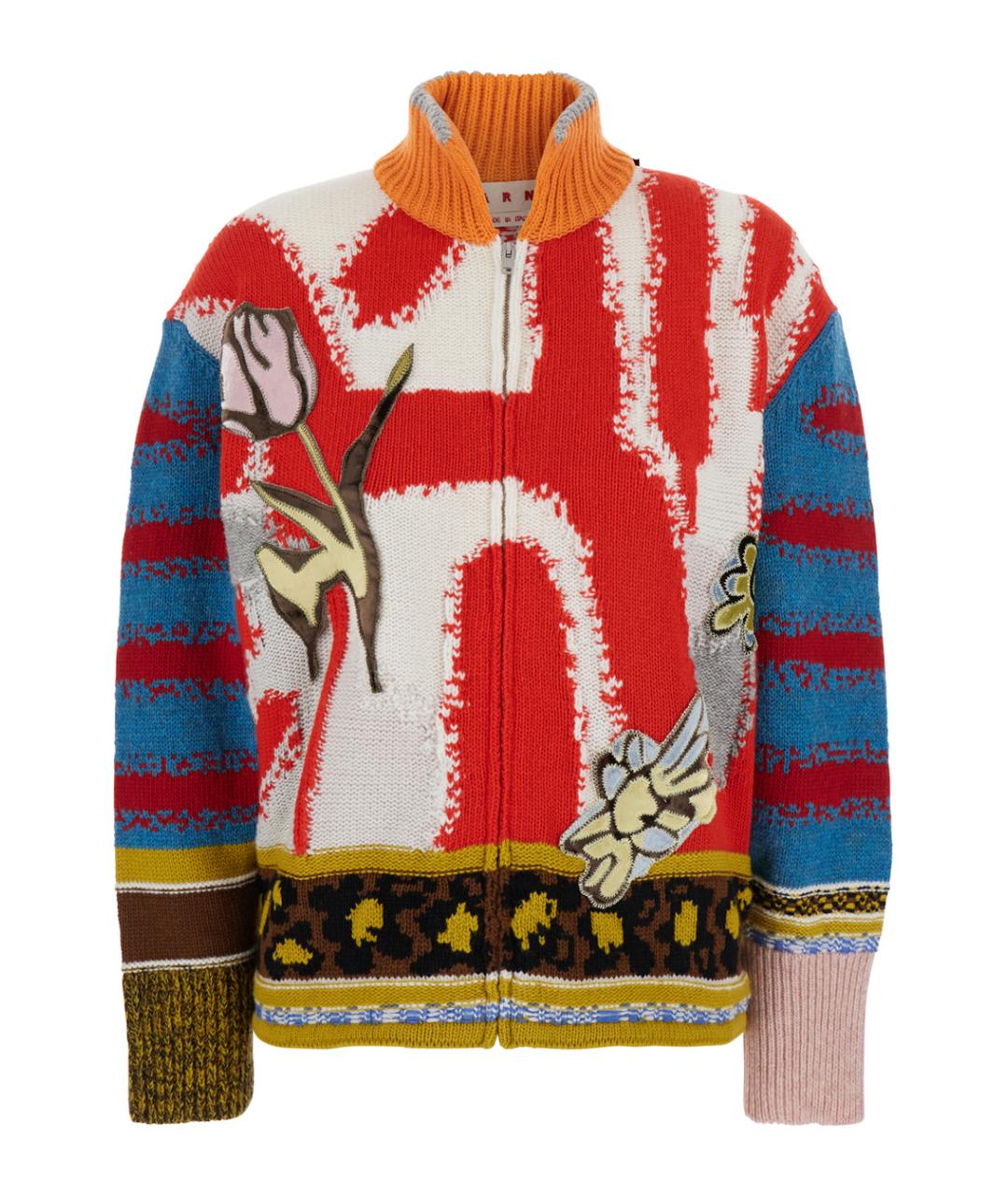 MARNI Мульти шерстяной кардиган, фото 1