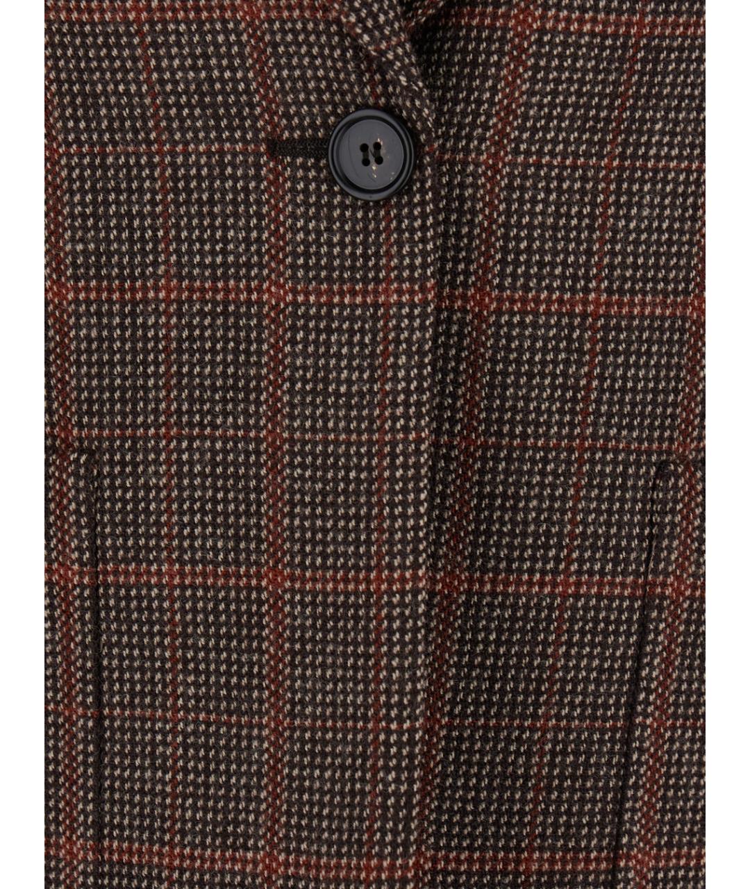 CHLOE Коричневый шерстяной жакет/пиджак, фото 3