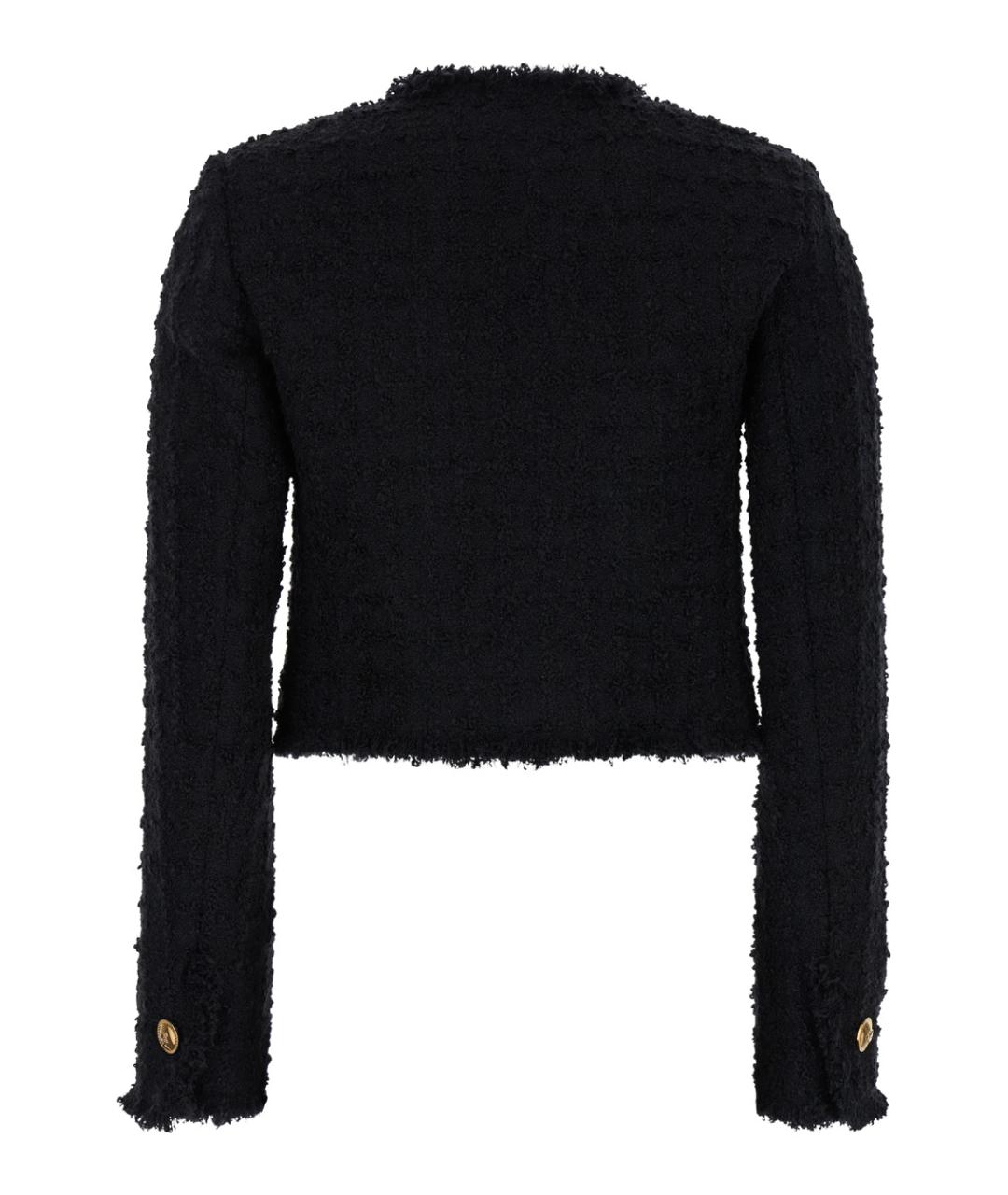 VERSACE Черный твидовый жакет/пиджак, фото 2