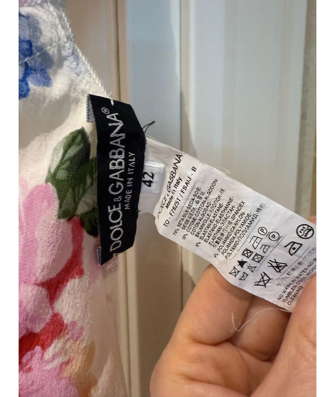 DOLCE&GABBANA Мульти шелковая блузы, фото 4