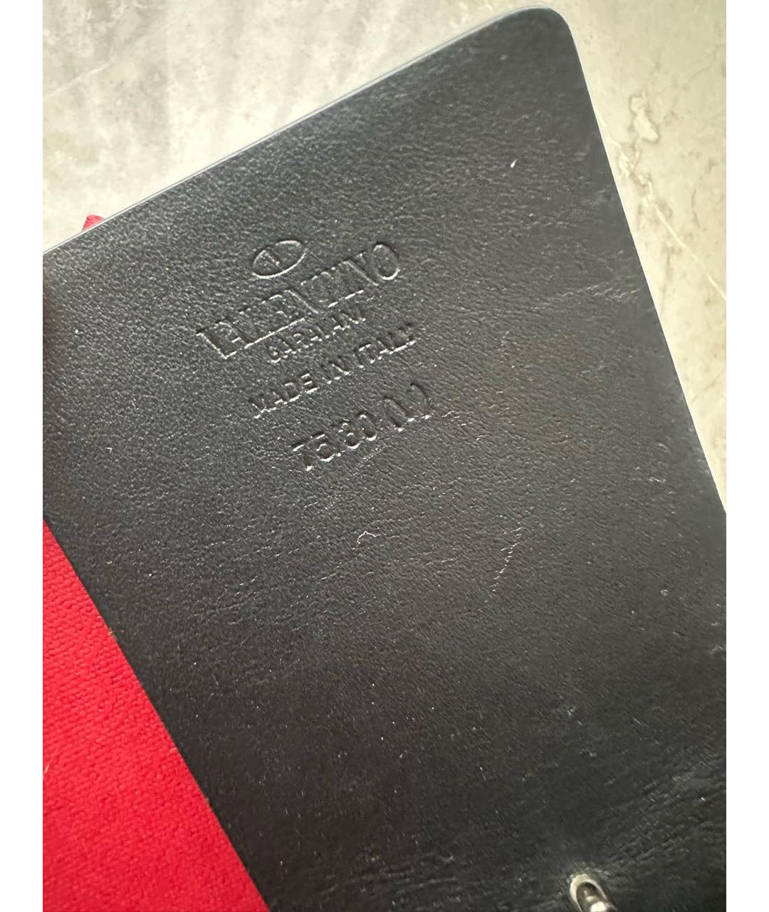 VALENTINO Черный кожаный ремень, фото 5