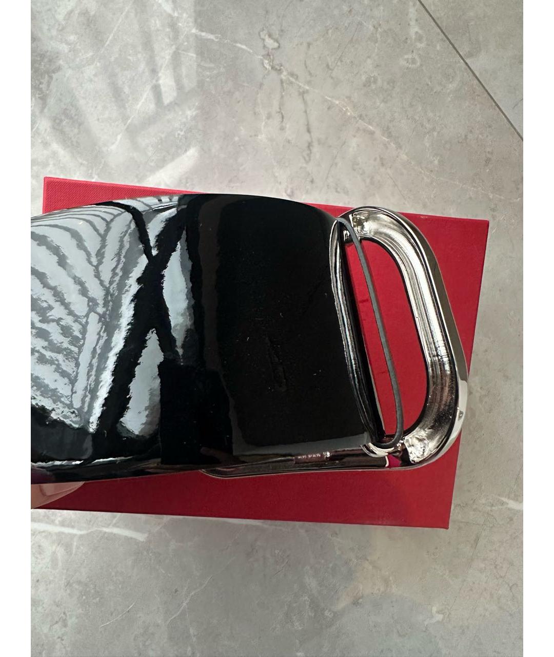 VALENTINO Черный кожаный ремень, фото 4
