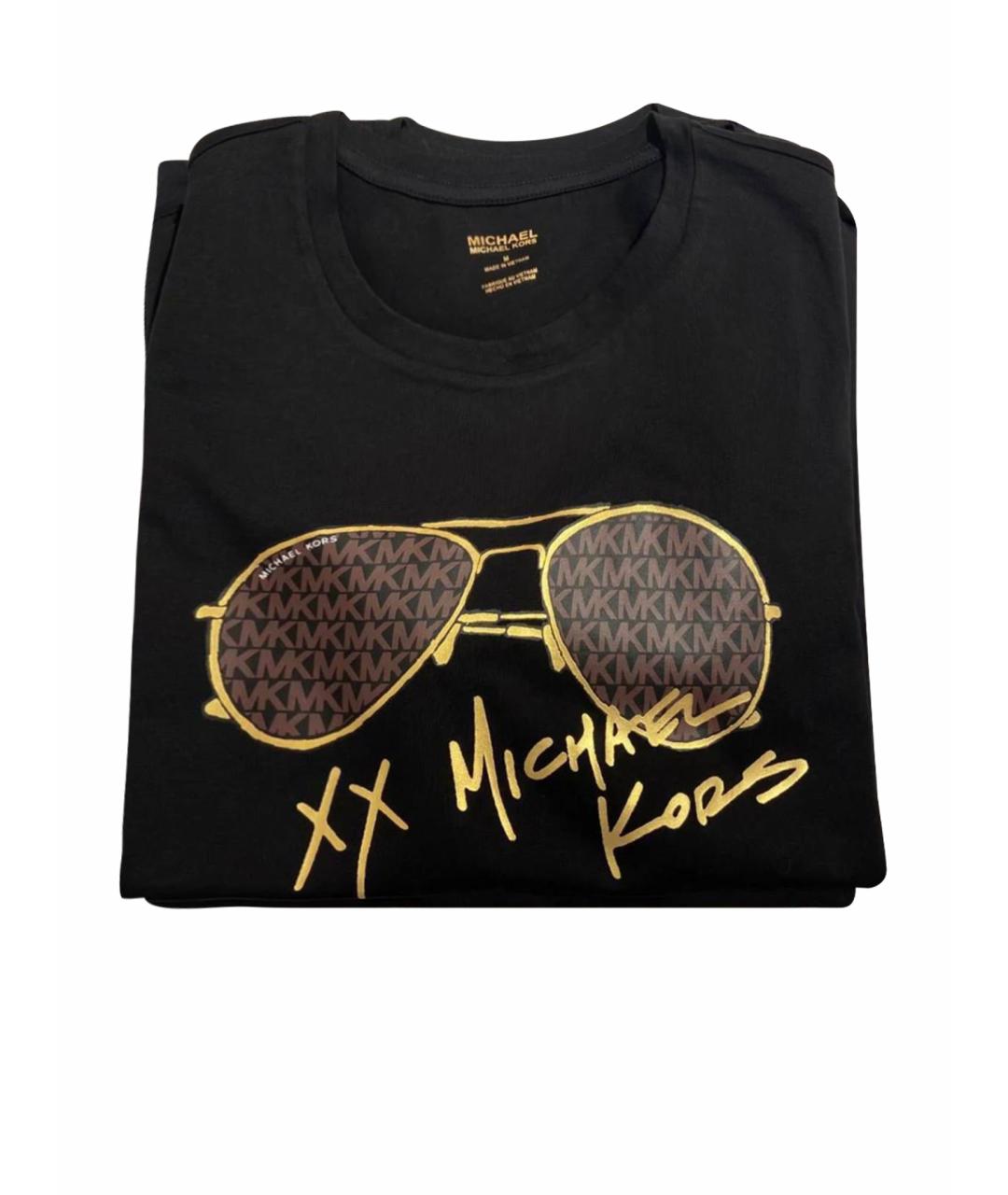 MICHAEL KORS Черная хлопковая футболка, фото 1