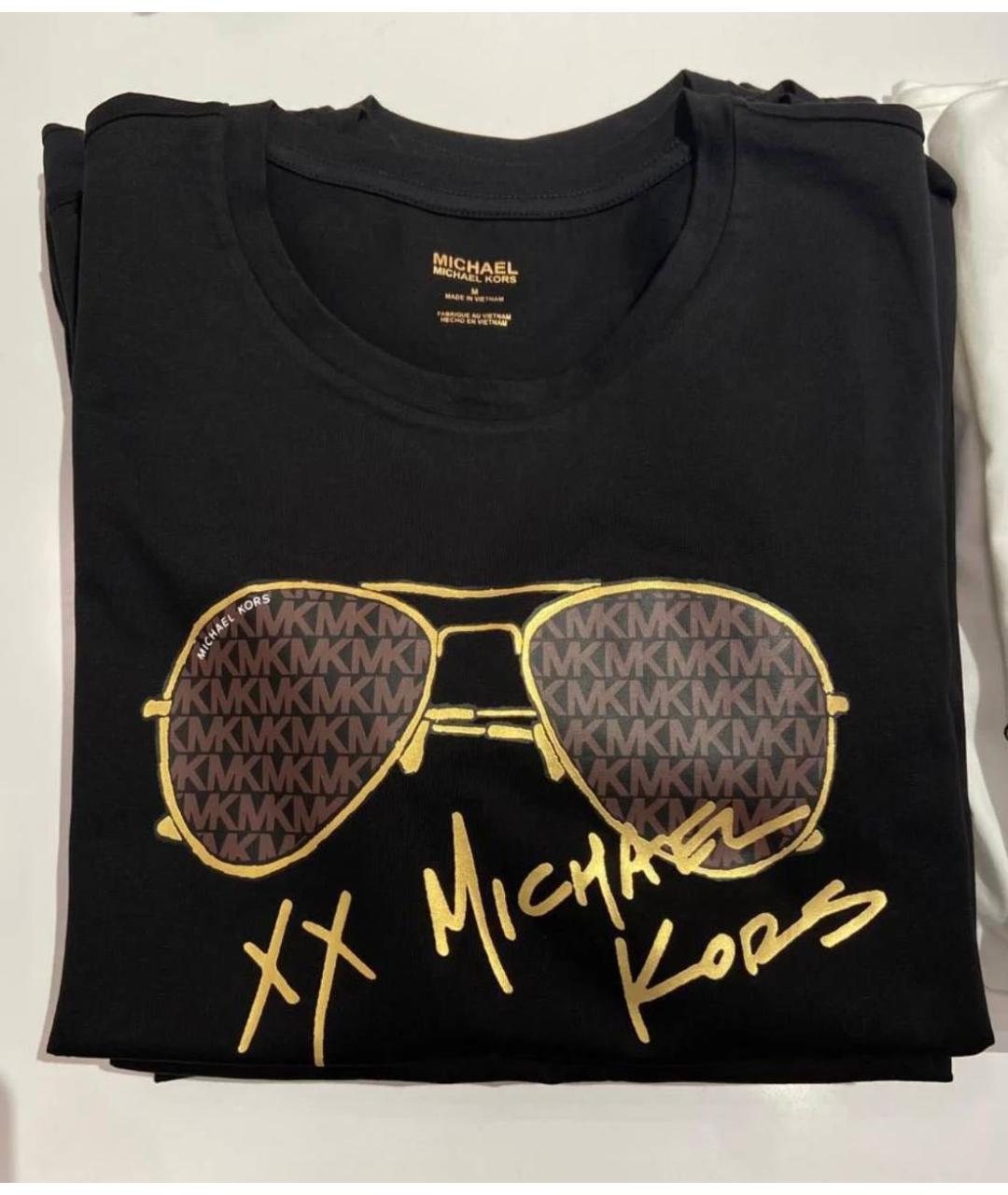 MICHAEL KORS Черная хлопковая футболка, фото 5