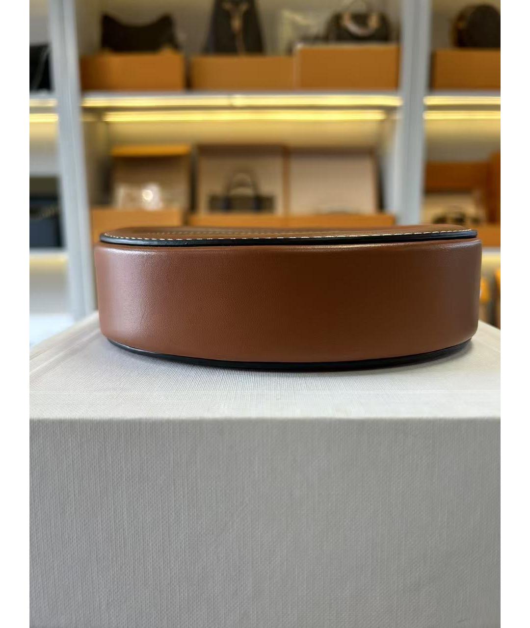 CELINE Коричневая кожаная сумка через плечо, фото 3