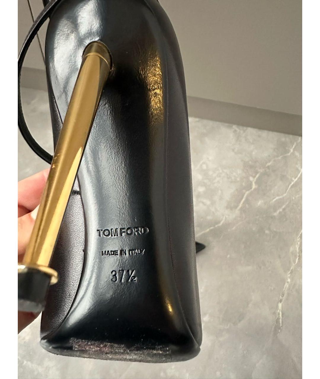 TOM FORD Черные кожаные туфли, фото 8