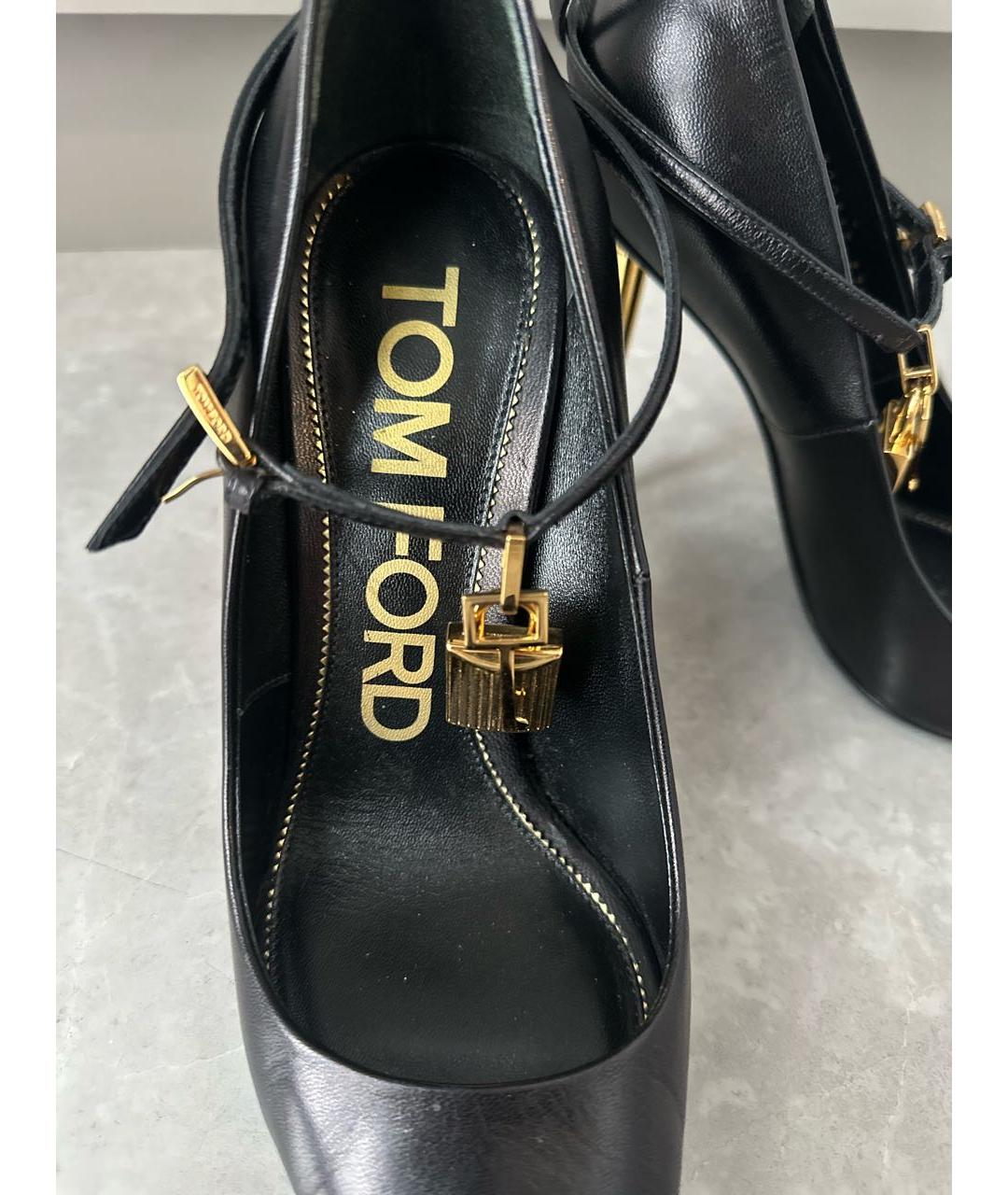 TOM FORD Черные кожаные туфли, фото 7