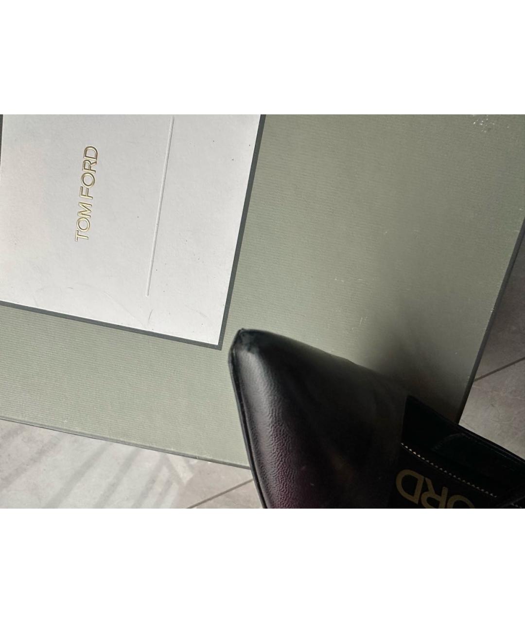 TOM FORD Черные кожаные туфли, фото 4