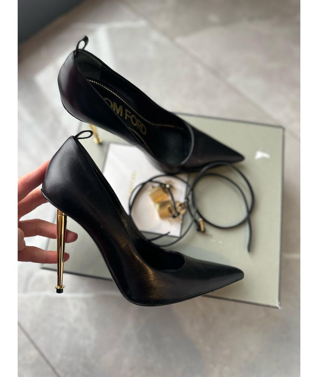 TOM FORD Черные кожаные туфли, фото 2