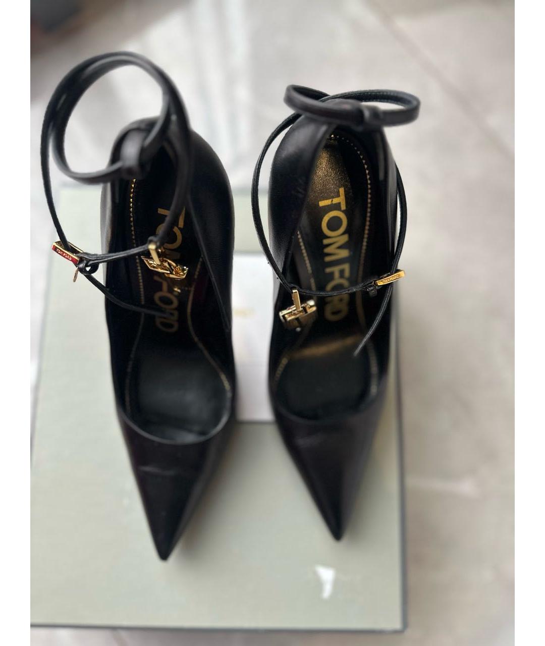 TOM FORD Черные кожаные туфли, фото 3