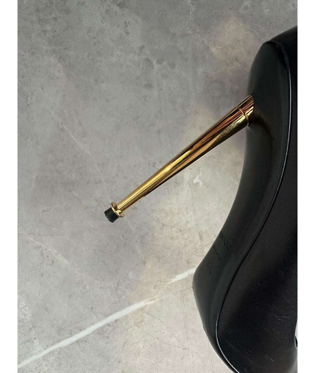 TOM FORD Черные кожаные туфли, фото 5